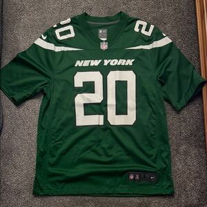 Nike New York #20 Green and White Football Jersey